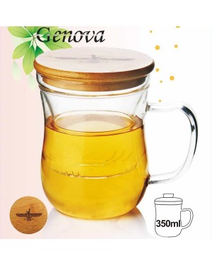 Borosilicate Glass Tea Maker With Bamboo Lid TM-361BF Borosilicate Glass Tea Maker With Bamboo Lid TM-361BF