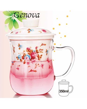 Borosilicate Glass Tea Maker with Ceramic Lid and Filter TM-361C