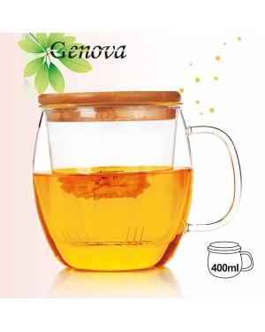 Borosilicate Glass Tea Maker With Bamboo Lid TM-400B Borosilicate Glass Tea Maker With Bamboo Lid TM-400B